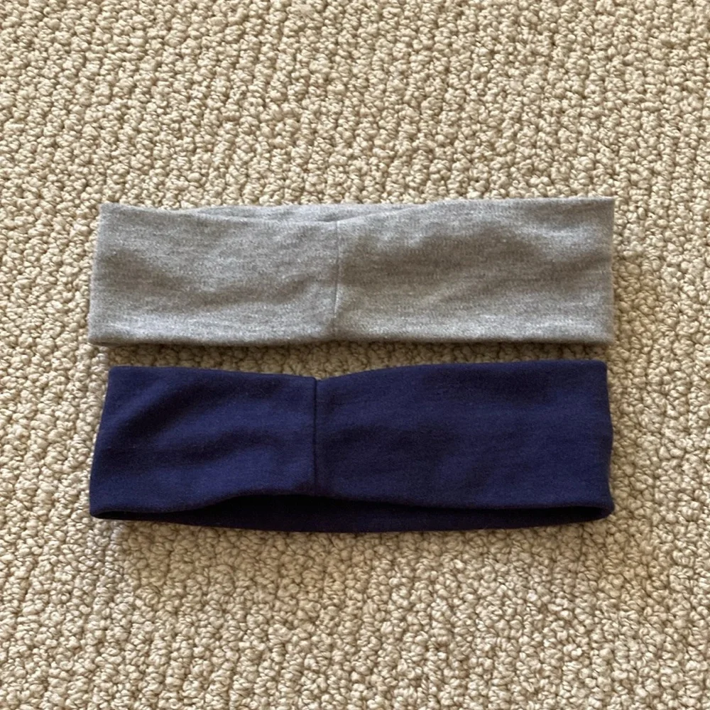 Texas Bluebonnets TXBB Cotton Stretchy Headbands Hair Accessories Blue Grey NWOT